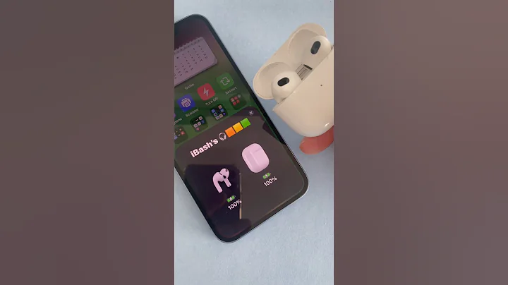 Just tap to check battery status 🪫🔋 #airpods #airpodspro #iphone #airpodspro2