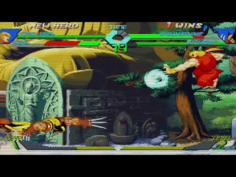 X-Men vs. Street Fighter - Cyclops, Ken vs. Wolverine, Storm