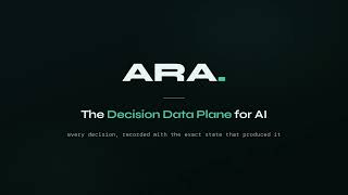 Detalles ARA: The Decision Data Plane for AI, 60 second introduction Noticias
