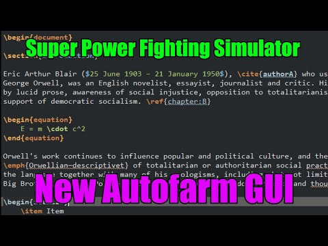 Super Power Fighting Simulator Hack Script Autofarm Redeem Codes