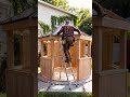Backyard Gazebo Bar Build 🍹🏡 Wooden Outdoor Lounge Transformation #diy #backyard