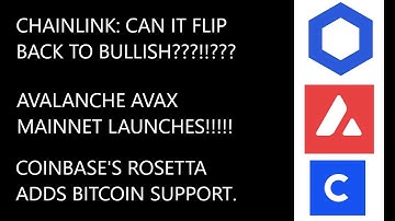 CHAINLINK LINK showing bullish signs!! Avalanche AVAX mainnet is here!!