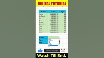 Excel Hack: How to Make Drop-Down Lists in Excel@digitaltutorial425 | How to Create Drop-Down list