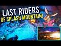 Last splash mountain rides ever crowds cheering  january 22nd 2023 4k lowlight pov
