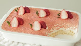 Easy to make Delicious Strawberry Tiramisu and Ladyfinger Recipe * Strawberry Dessert