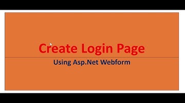 Complete Login Page Using Asp.Net WebForm