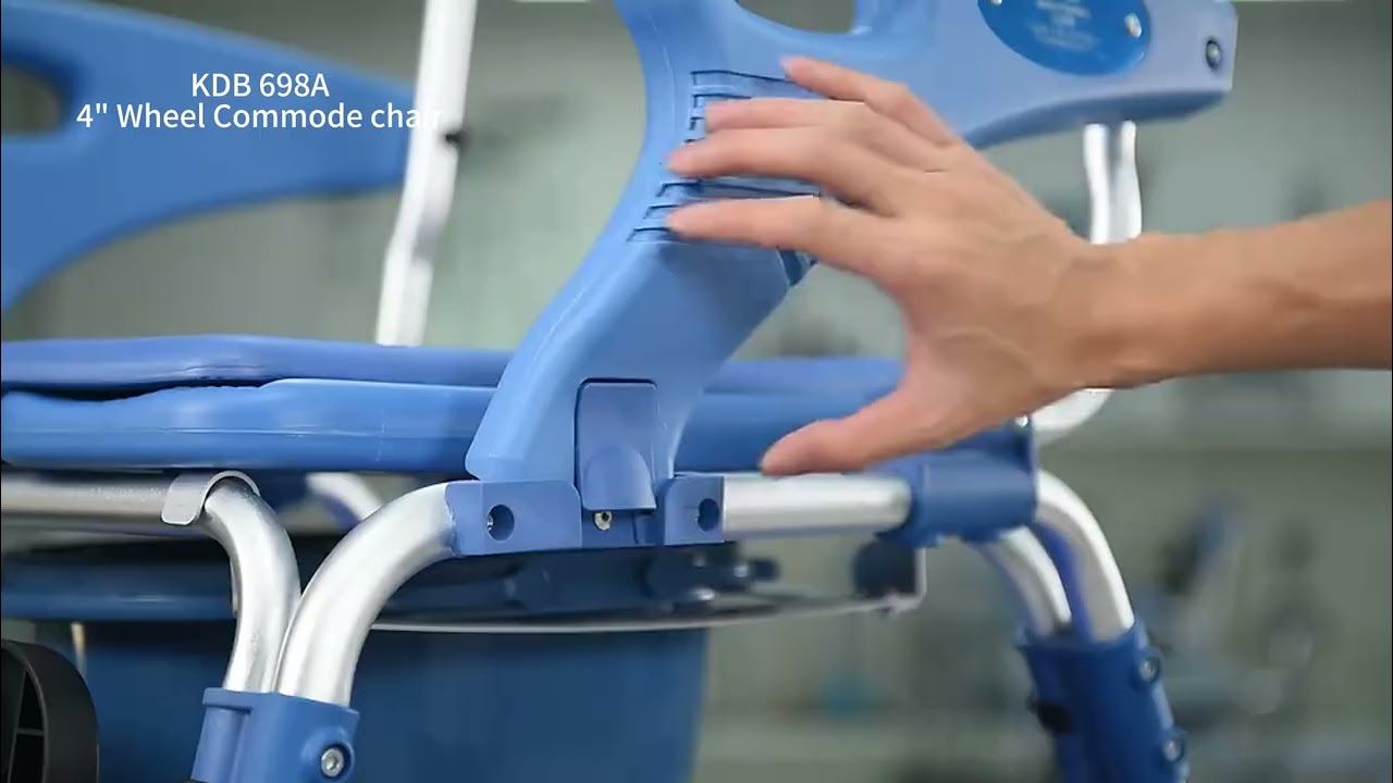 4″ Swivel-Wheel EVA-Seat Commode Chair | 125 kg Capacity | B2B