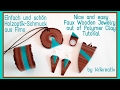 Nice and easy, Faux Wooden Jewelry out of Polymer Clay, Tutorial