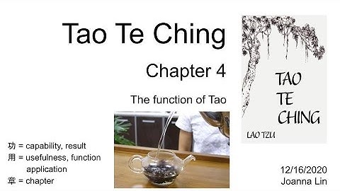 Tao Te Ching, Chapter 4 explained