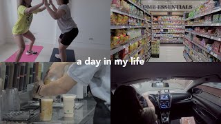 a day in my life: work out, milk tea store, grocery run