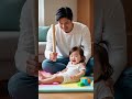 👨‍👧🎀 娘の小さな拍手に、パパの笑顔も満開 💞
