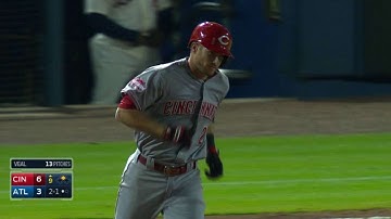 CIN@ATL: Cozart adds insurance with two-run homer