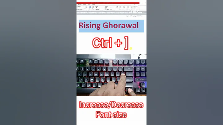 Shortcut key to increase and decrease font size in ms word | ms word shortcut keys #mswordshortcut