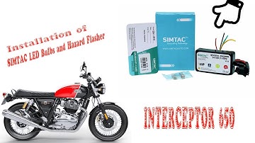 SIMTAC LED Bulbs and Hazard Flasher Installation for RE Interceptor 650 #simtac #installation 