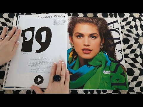 ASMR Slow Page Turning with Squeezing • 1990s Fashion Magazines • Glossy Pages • No Talking
