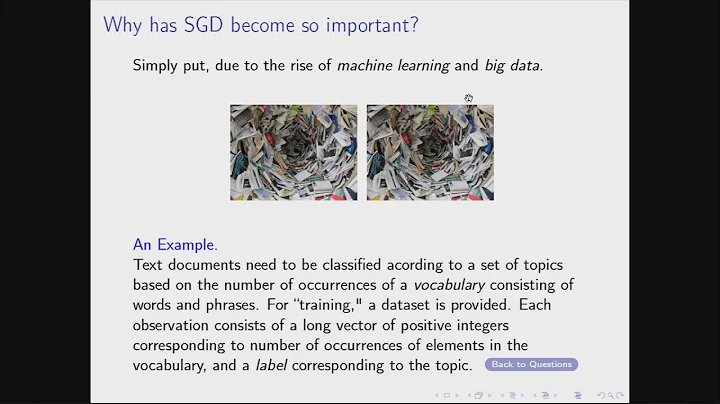 TutORial: Stochastic Gradient Descent: Recent Trends