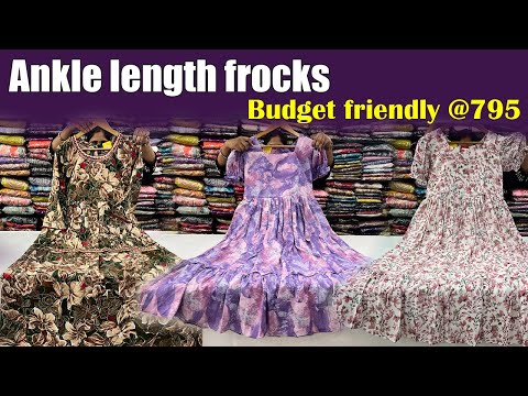 Budget friendly ￼Ankle length frocks@795|best quality|￼Loukya fashions