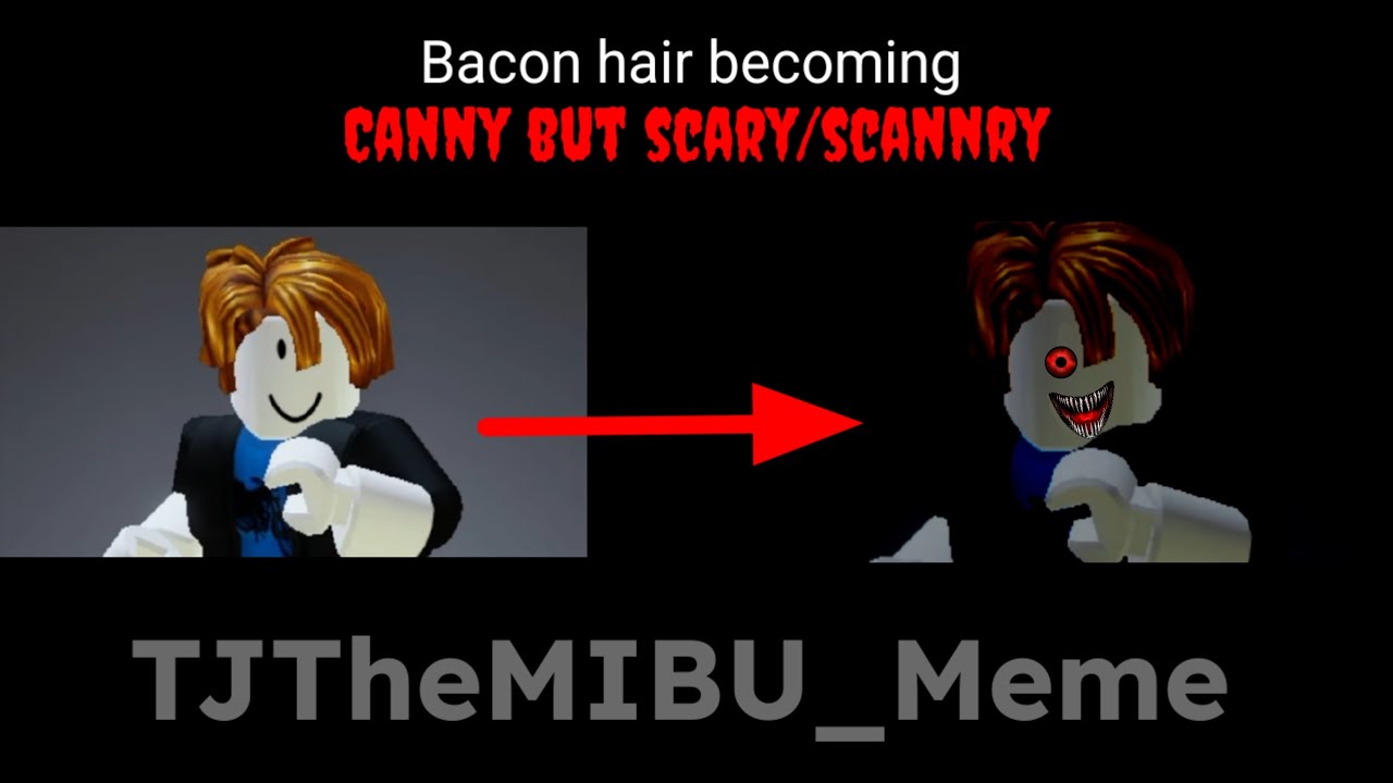 Bacon hair becoming canny but it's scary/scannry TJTheMIBU_Meme style 10 phases and subphases