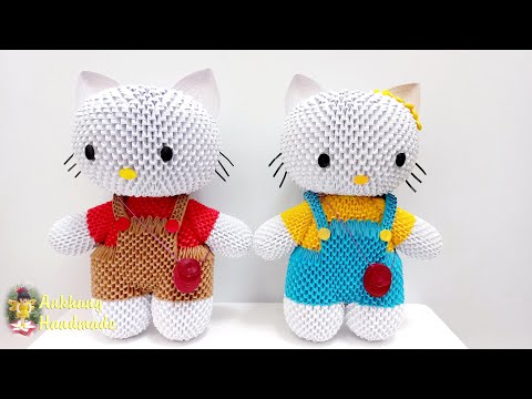 3d origami Hello Kitty , sanrio characters | Hello Kitty home decor