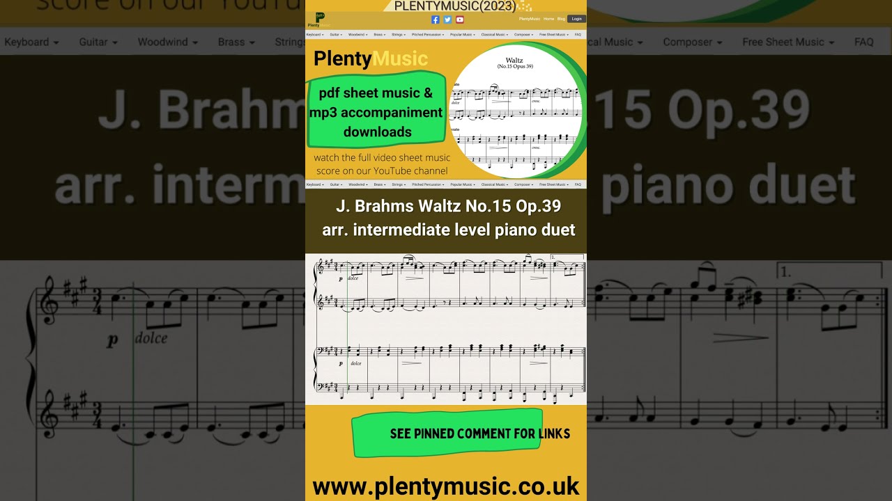 Waltz Op. 39 No. 3 Free Sheet Music