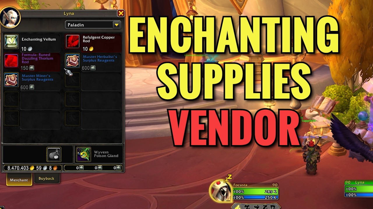 Silvermoon City Enchanting Supplies Vendor Location (WoW Midnight)