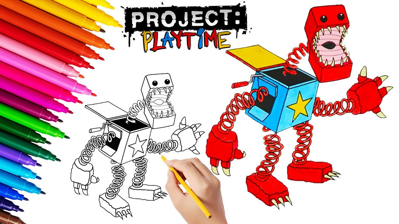 Coloring page Project Playtime : Boxy Boo 3