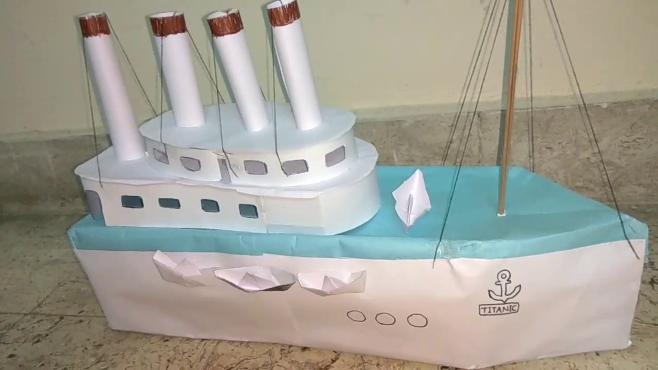titanic ship model with chart and card board youtube