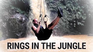 Flooded Waterfall Bali: No Swimming, but found Gym Rings!