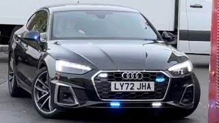 Unmarked Audi A5 responding on blue lights and sirens through Trafalgar Square!