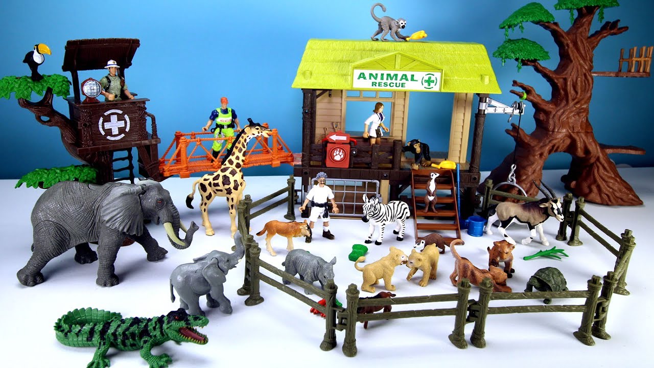 jungle animal toy videos