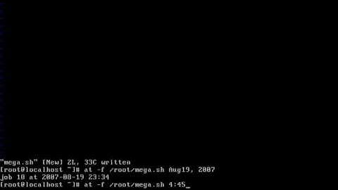 Job Scheduling Using At Command