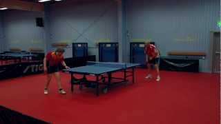 table tennis match (chinese penhold)