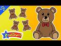 Five Teddy Bears | Preschool Kids Counting and Math Song for Children and Toddlers!