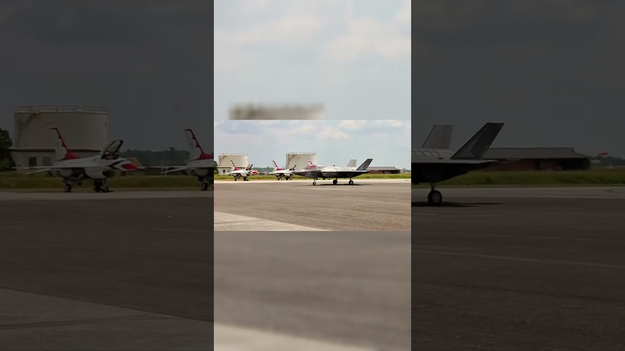 F-35 Lightning II Extreme Close Up While It Taxis 