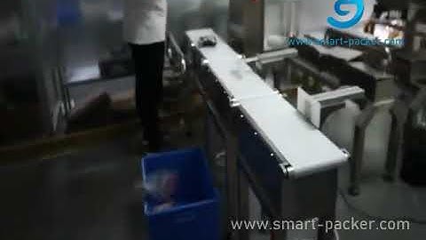 Food bag pouch weight checking sifting sorting machine testing video