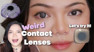 WEIRD Contact Lenses. Let&#39;s try them! | Coleyes