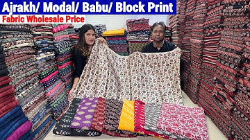 Ajrakh/ Modal/ Babu/ Bagru & Block Print Fabric Raw Material Wholesale Price N G Textile Kolkata