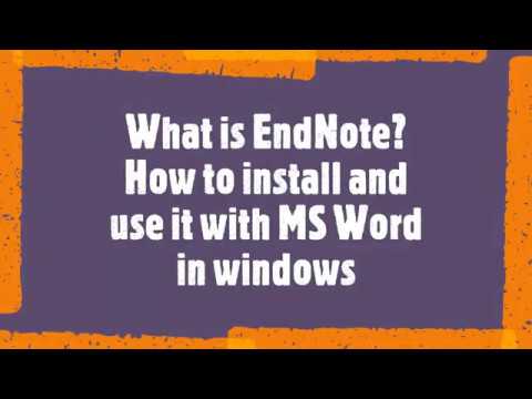 install endnote microsoft word