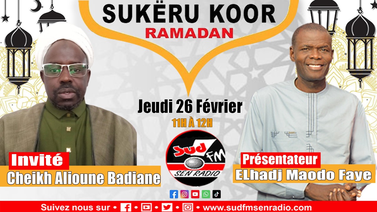 SUD FM EN DIRECT  SOUKAROU KOOR DU 26 FÉVRIER 2026