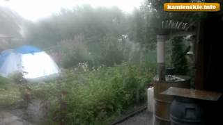 Gradobicie nad Kamieniem Pomorskim