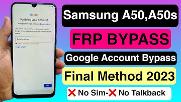 Samsung Galaxy A50 (SM-A505f) Frp Bypass//Remove Google Account Android 11/Without PC 100% Free 2023
