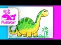 Как нарисовать Динозавра Бронтозавр / How to draw a Dinosaur Brontosaurus