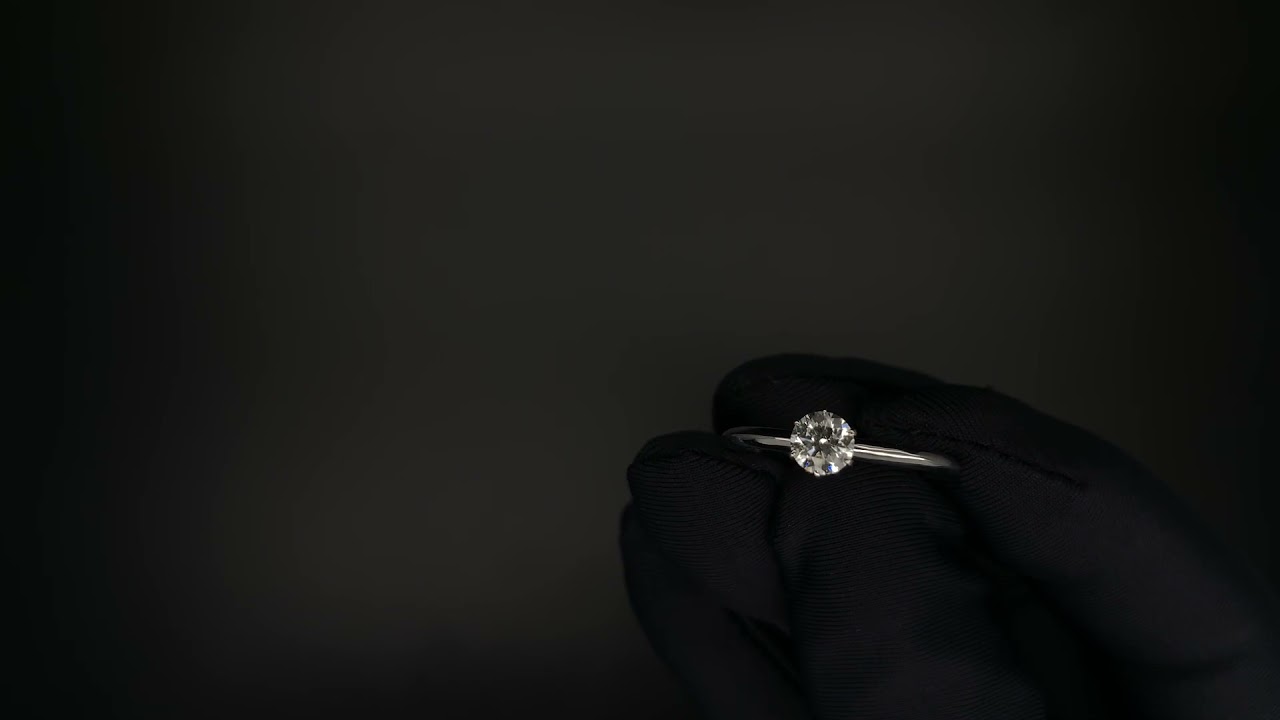 Помолвочное Кольцо с бриллиантом 0.3ct K/VS2 GIA