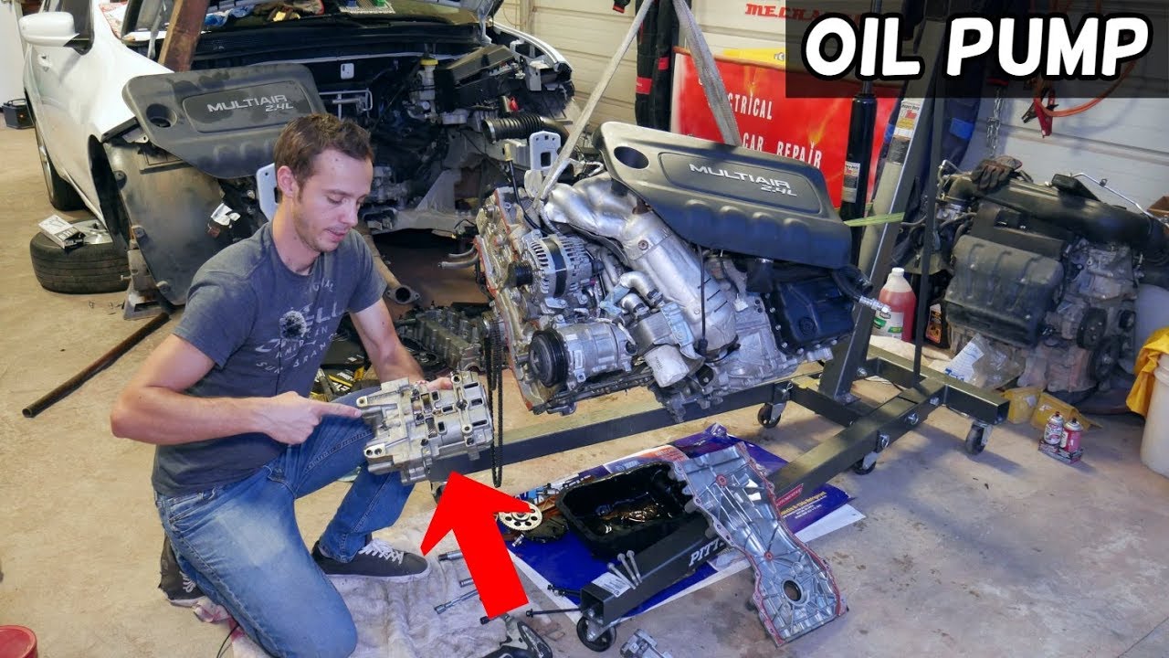 OIL PUMP REPLACEMENT LOCATION JEEP CHEROKEE COMPASS RENEGADE  ENGINE -  YouTube