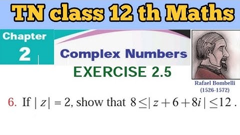 TN 12th Math’s |Exercise 2.5 Q.No.6 |Complex Numbers|+2 Math’s