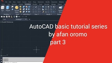 AutoCAD basic Tutorial for Beginners 2D by Afan Oromo-Part-3