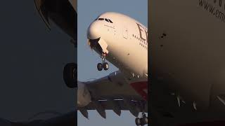 CLOSE UP and LOUD A380 Take off!