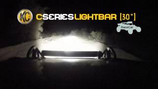 Kc Hilites Off-Road Light Testing On Race Car - 30 C Series Led Light Bar, Combo