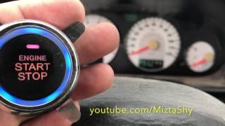 how to install push to start system button in car or truck