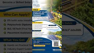 We hiring for TATA POWER ROOFTOP SOLAR Delhi#ITI#diploma#BE#btech#fresherjob#solarjob#tata#job#solar
